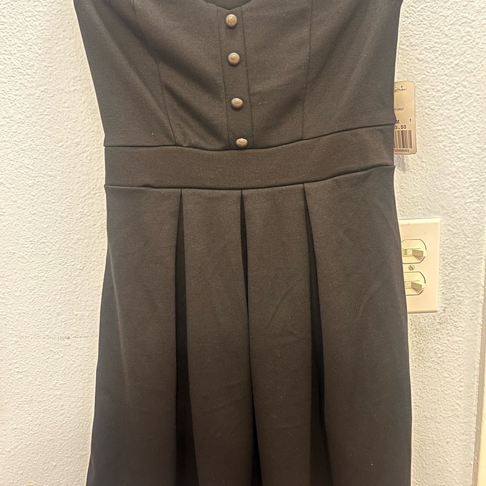 2 New Forever 21 Short Strapless Pleated Black and Gray Dresses